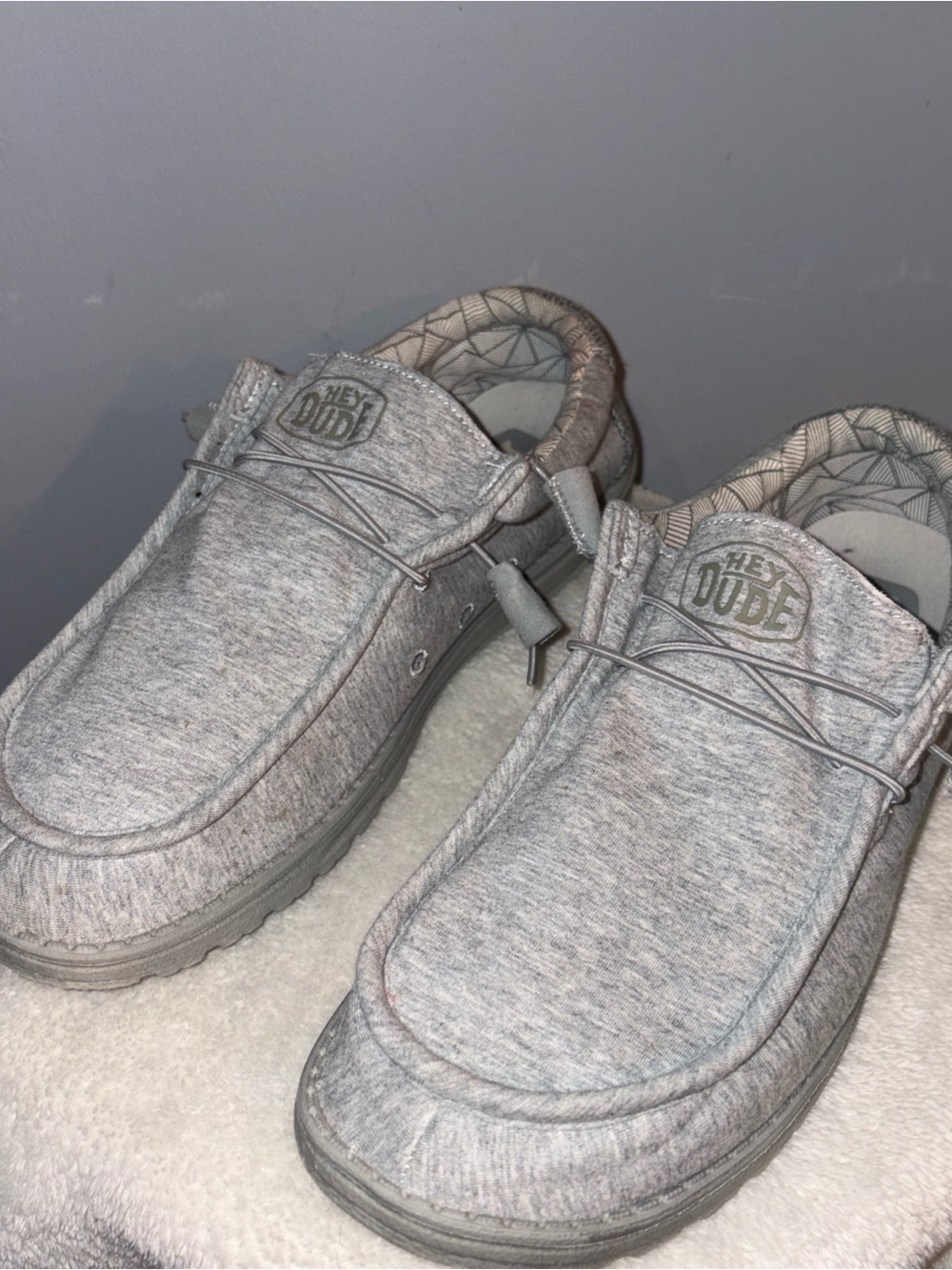 Hey Dude men’s size 12 Grey Wally Slip-On Shoes